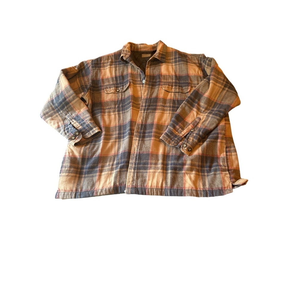 Towncraft 3X-Large Plaid Flannel Shirt Shacket Quilted Lining Grunge Workwear